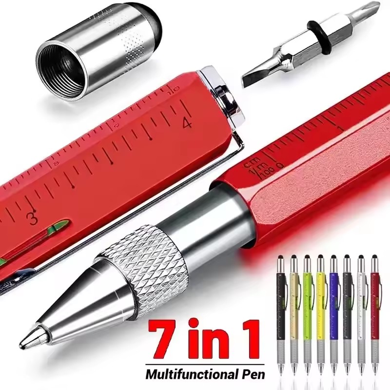 Writing Tools - 7 in 1 多機能ペン タッチスクリーンスタイラス 静電容量式ペン