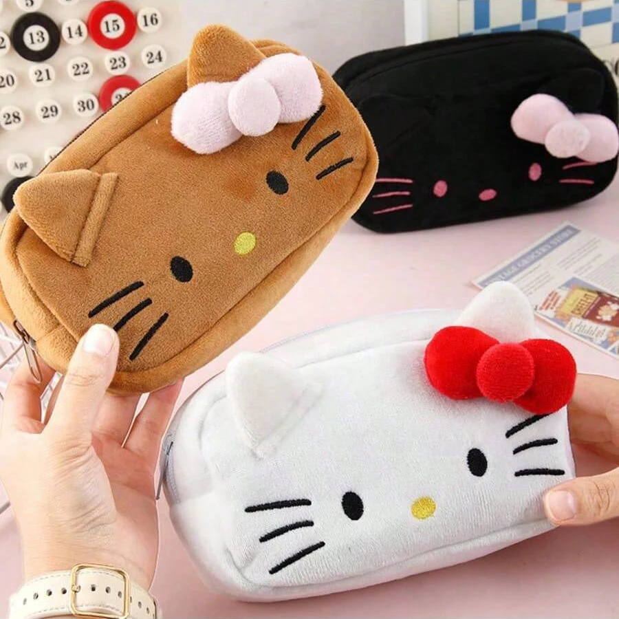 School Supplies - かわいい漫画柄のぬいぐるみペンケース1個。大容量で、文房具を収納できるペンケース兼収納ボックス。新学期に最適（クリップなし）。