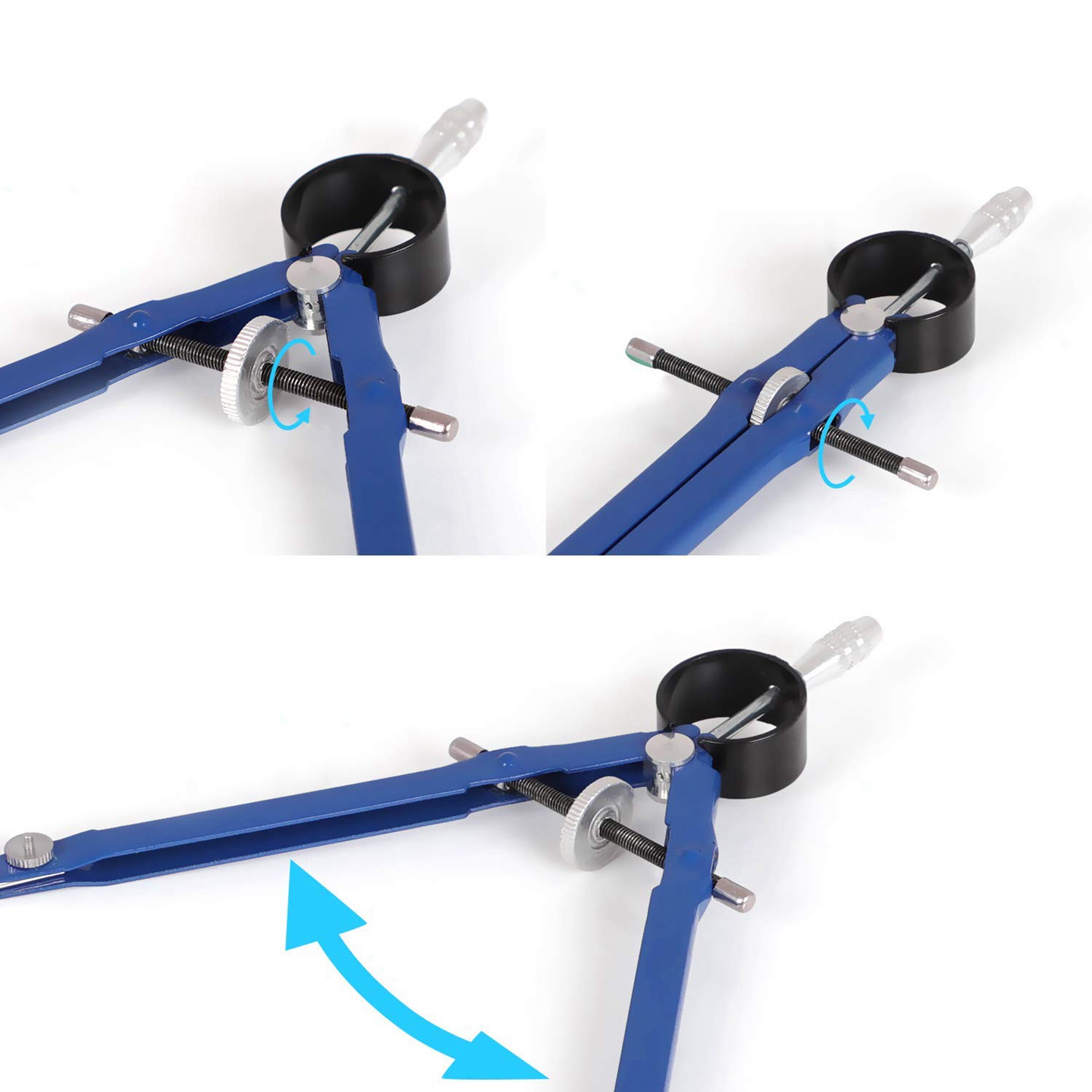 3Xプロフェッショナルコンパス、ロック付きコンパスジオメトリ - Math Geometry Set With Compass のレビューと価格