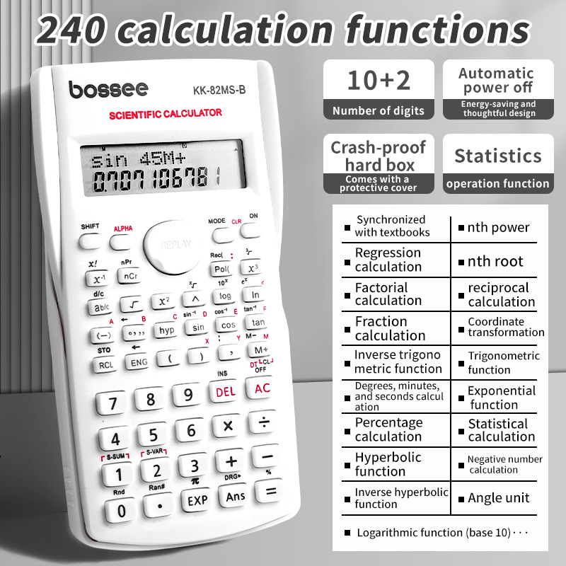 科学計算機 240機能 12桁 2行表示 ハンドヘルド式 多 - Scientific Calculator For Secondary School のレビューと価格
