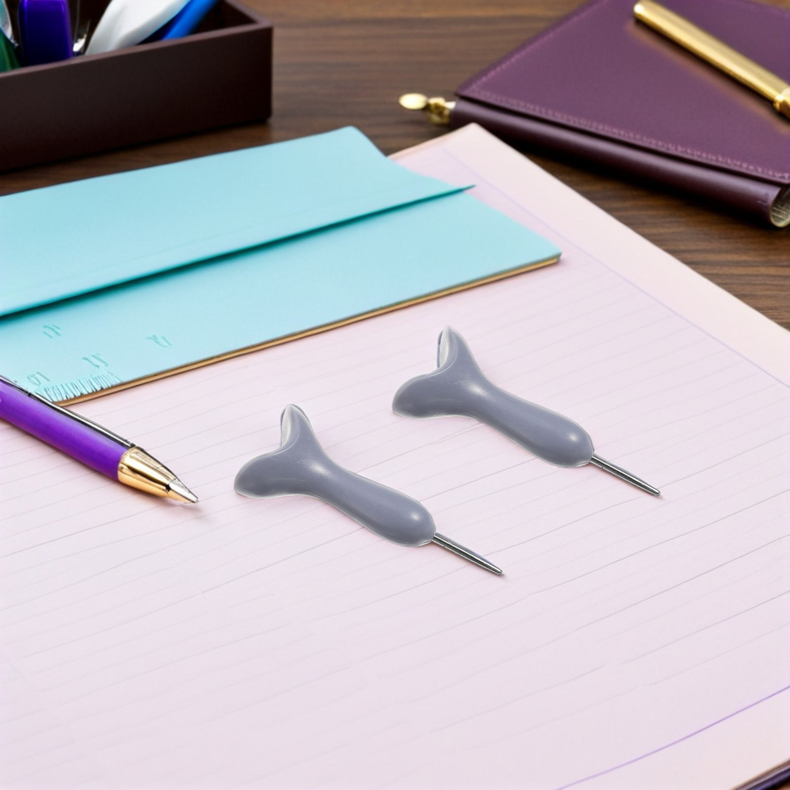 2本セットの点字ペン。グレー。軽量で握りやすい。視覚障碍者向 - Writing Tools のレビューと価格