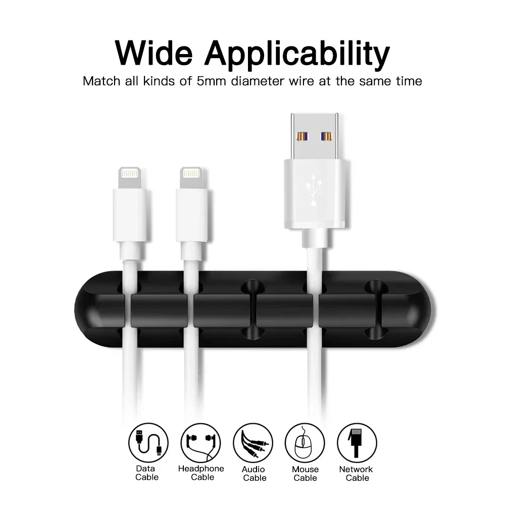 シリコン製USBケーブルオーガナイザー。USB充電ケーブルを - Desk Accessories のレビューと価格